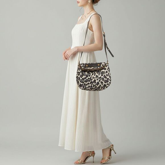 Marc By Marc Jacobs Preppy Natasha Black/white Leopard Print Nylon Crossbody Bag - Picture 2 of 7